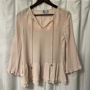 Carole Christian Vintage VTG Small Babydoll Lace Peasant‎ Belle Fairy Love EC